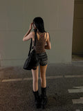 Y2K Leopard Slim Top