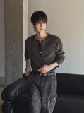 Esta Crop Waffle Henley Neck T-Shirt