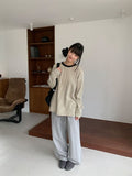 [unisex] Kemppa Stripe Over Round Long Sleeve Tee