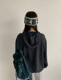 Pub Diagonal Knit Hood Zip-Up
