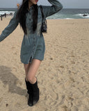 [A/M] Toby Denim Shirt Mini One Piece