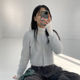 Bisque Crop Fur Cardigan