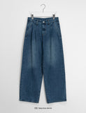 [unisex] Laryuki Pintuck Denim Wide Pants
