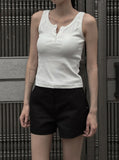 Laz Henley Neck Sleeveless
