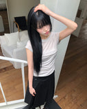 Bonir Side Shirring Short Sleeve T-shirt