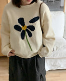 Ikind flower round knit