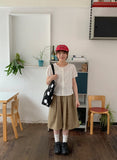 Coal Pintuck Cotton Banding Bermuda Pants
