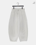 Lesion Pocket Strap Balloon Fit Cotton Long Pants