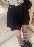 Hoya Winter Fur Angora Velcro Flat Mary Jane Loafers