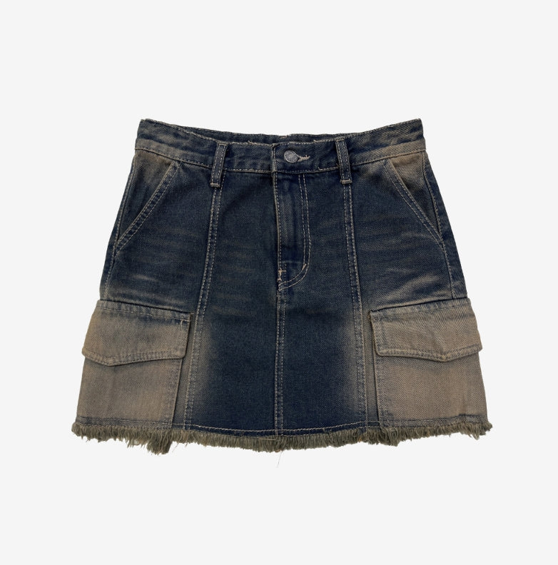 【NONCODE】Lane Cargo Denim Skirt NONCODE(ノンコード) - レインカーゴデニムスカート / Lane