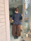 Calted Cotton Embroidered Balloon Wide Pants