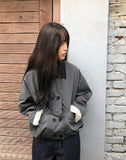 Jamin button color matching crop jacket
