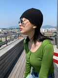 Ribbed short beanie