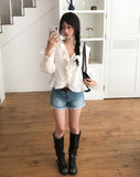 Rev Cut Denim Shorts
