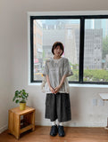 Chumin Sporty Color Matching Nylon Over Short Sleeve Tee