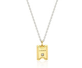Volume Square Silver (C) H BAR Necklace M