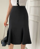 Deuelrin Mermaid Slit Skirt