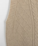 Seran Cable Knit Vest