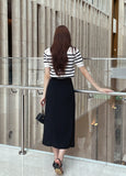 Hazel Stripe Puff Knit Cardigan