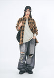Waffle slab round-neck long sleeve