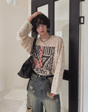 Frame Vintage Print Long Sleeve T-shirt