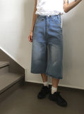 Mochel D-Ring Three Quarter Denim Bermuda Pants