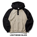 Nomad Two Tone Button Hoodie