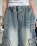 Lind Big Cargo Banding Denim Pants