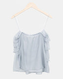 Juten Frill Bustier Sleeveless Blouse