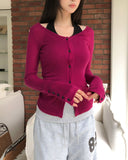 Luca V-neck Button Tencel Cardigan