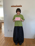 Yand Summer Raw Denim Wide Pants