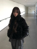 [Quilted Lining] Bento Collar Fur Jacket