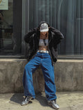 B-point balloon denim pants