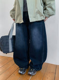 Kepan Lettering Wide Denim Pants