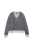 Ella color matching V-neck sweater