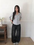 Kar Open Collar Pocket Three Quarter T-shirt