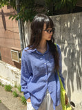 Selgni check pocket long sleeve shirt