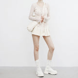 Bimo Damage Pleated Skirt