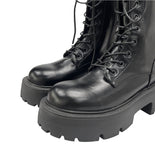 6cm Lucky Platform Sole Lace-Up Boots