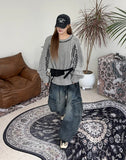 Dianne Curved Cargo Denim Pants