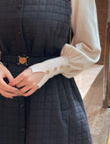 Lovell Quilting Padding Vest One Piece (Belt set)
