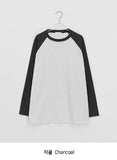 Mandu Color Matching Raglan Long Sleeve Tee