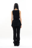 Mers flare sleeveless top