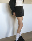Soyan Dot Ribbed Velvet Short Pants