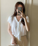 Pure Tulip Chiffon Tie Blouse