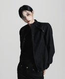 Suede High Collar Jacket