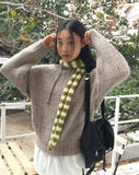 Siul Vintage Angora Striped Scarf Muffler