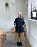 Gohins Cotton Banding Bermuda Pants