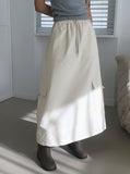 Tarp Peach Fuzz Cotton Cargo Two Way String Long Skirt