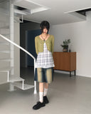 Kaeon Vintage Washed Denim Half Bermuda Pants